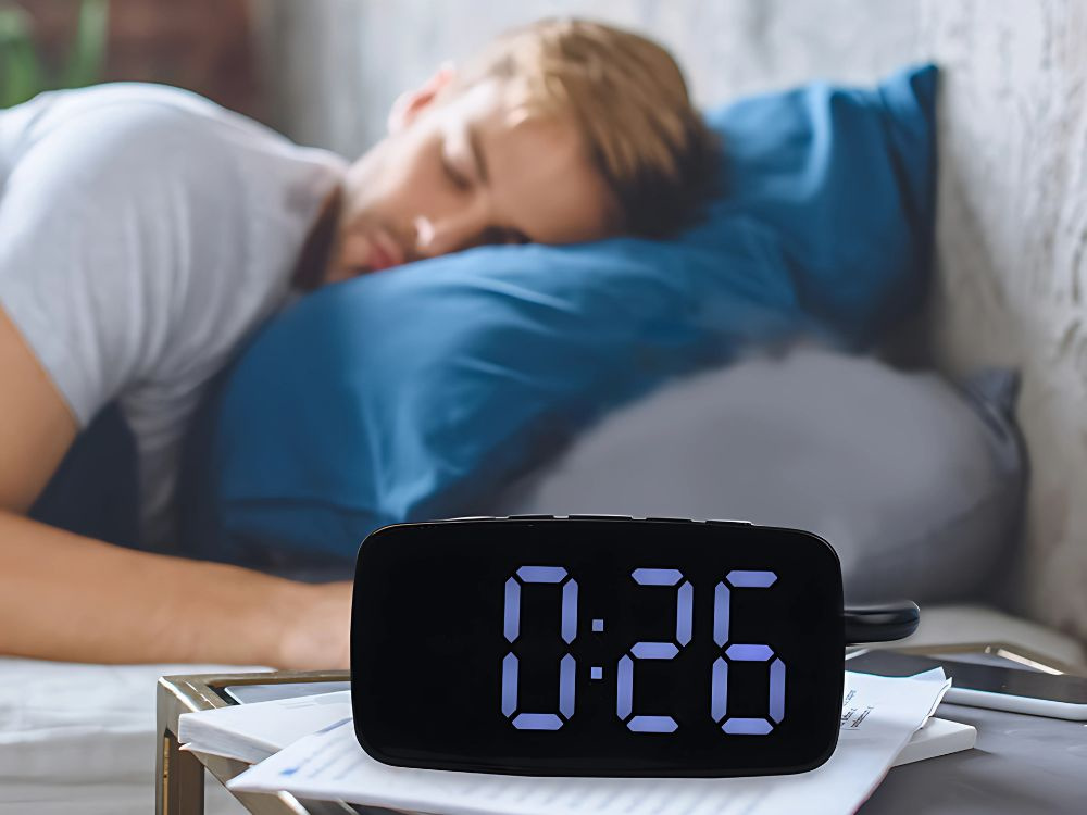 Elektroninis žadintuvas su vibraciniu padu