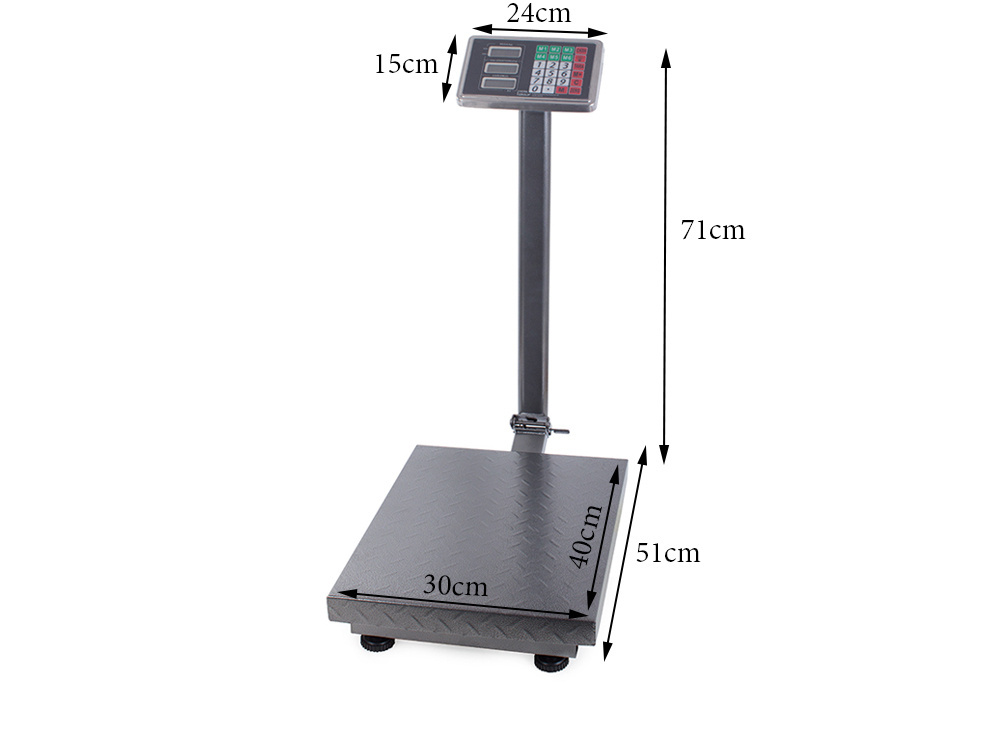 Elektroninės platforminės svarstyklės 100 kg su lcd ekranu