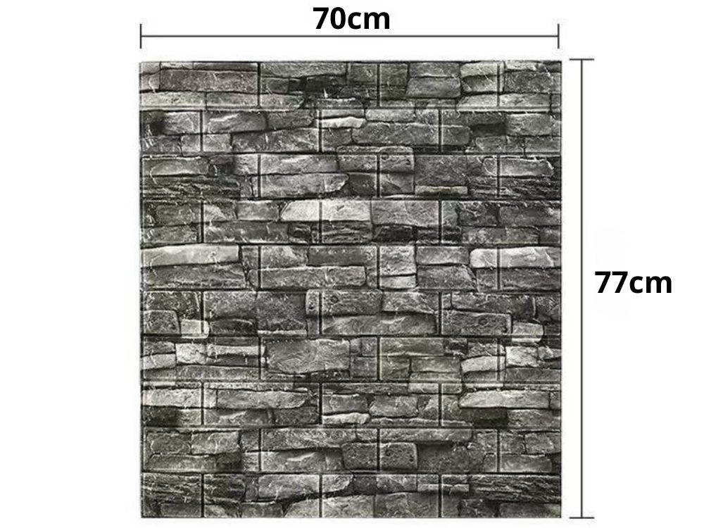 Sienų lipdukas 3d pilka, 70x77 cm