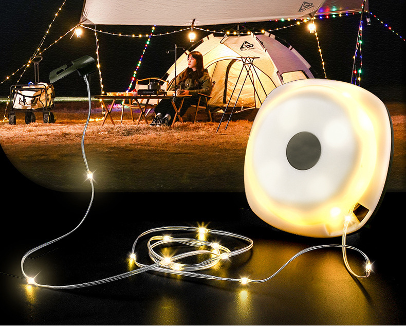 Led kempingo lempa su akumuliatorium, 8 m