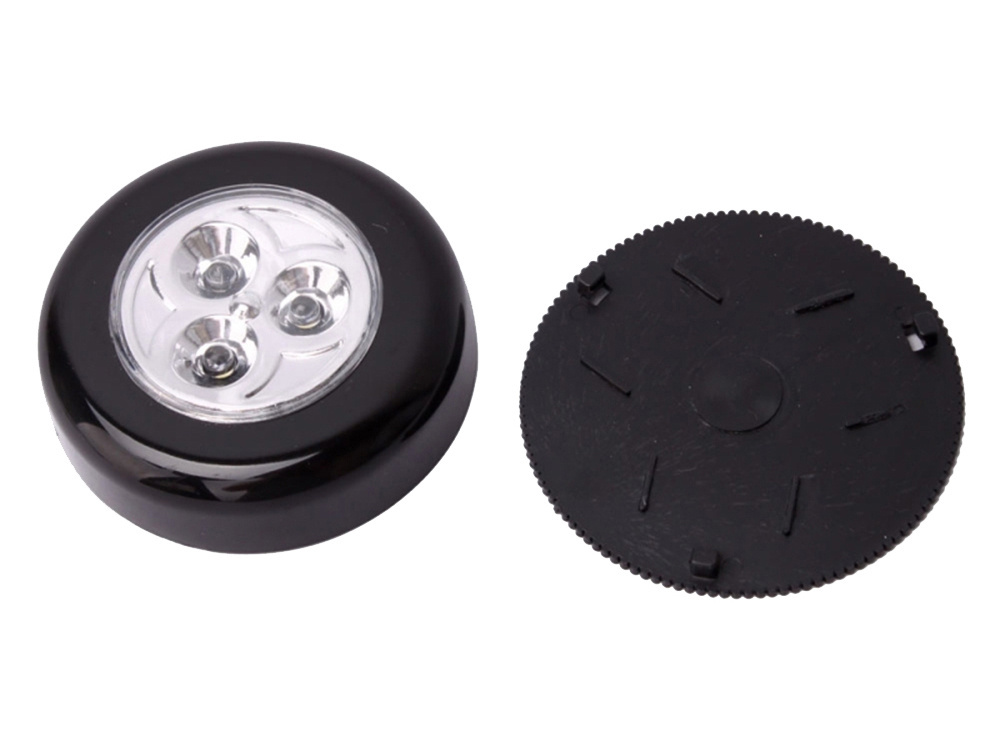 Belaidė led lempa su lipduku, 7x2 cm, juoda