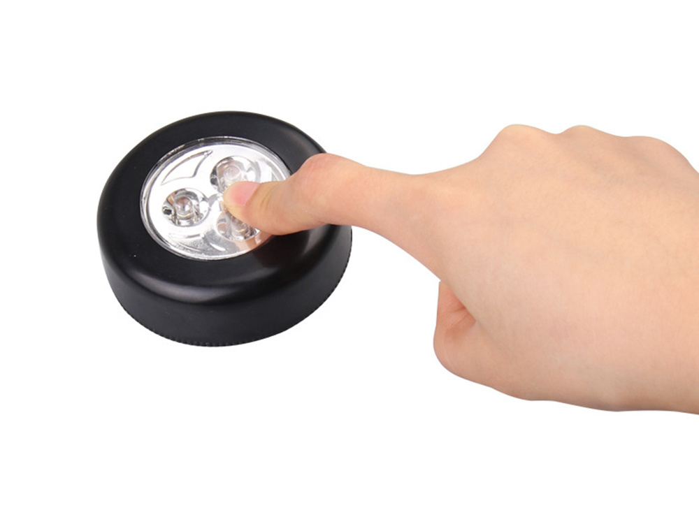 Belaidė led lempa su lipduku, 7x2 cm, juoda