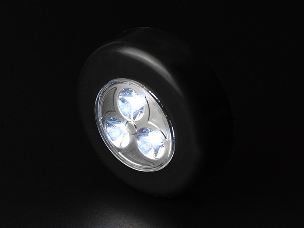Belaidė led lempa su lipduku, 7x2 cm, juoda