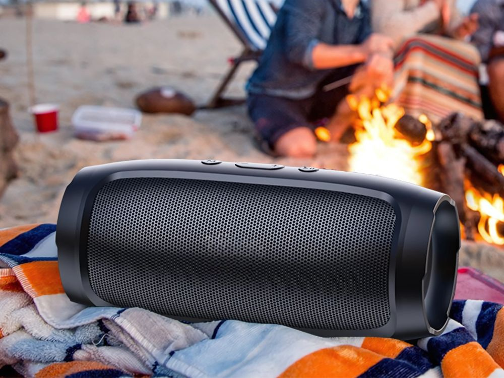 Bluetooth kolonėlė charge mini 3+ su fm radiju, 20w, juoda