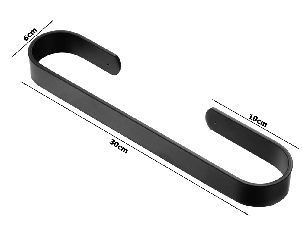 Rankšluosčių laikiklis 30 cm, juodas