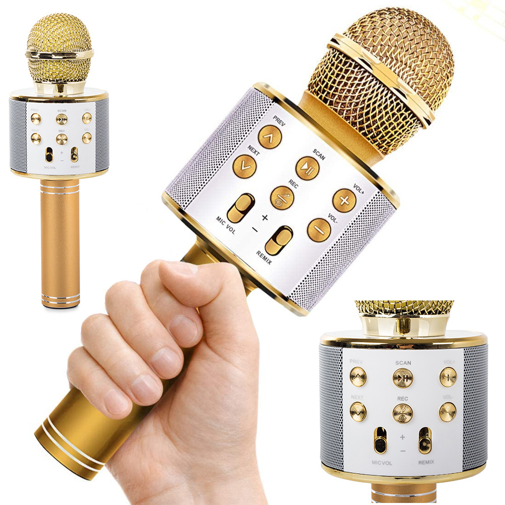 Belaidis mikrofonas su bluetooth, mp3 ir fm radiju