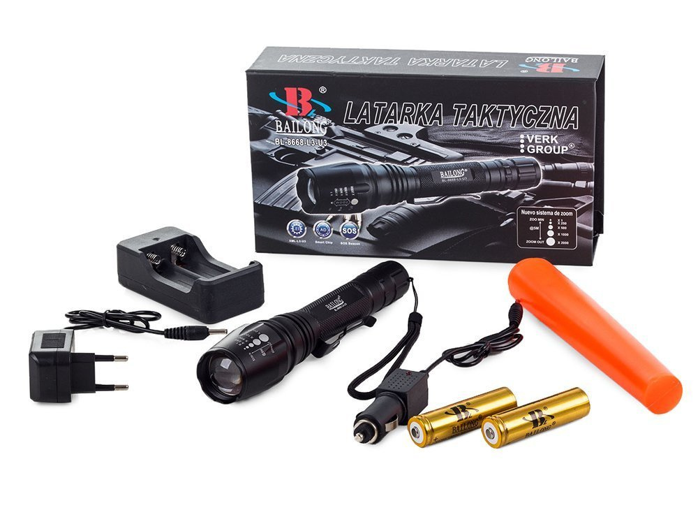 Žibintuvėlis bailong led cree xm-l t6 su priartinimu