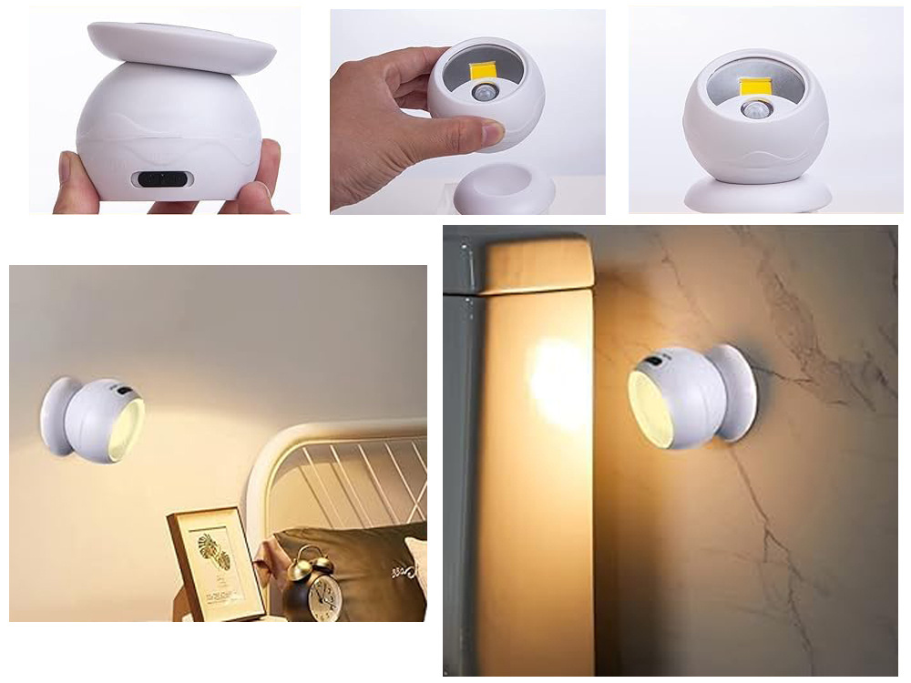 Led cob lemputė su judesio jutikliu ir magnetine pagrindo sistema