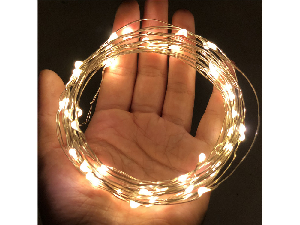 Led šviesos užuolaida 300 šiltai baltų lempučių 3x3 m 2