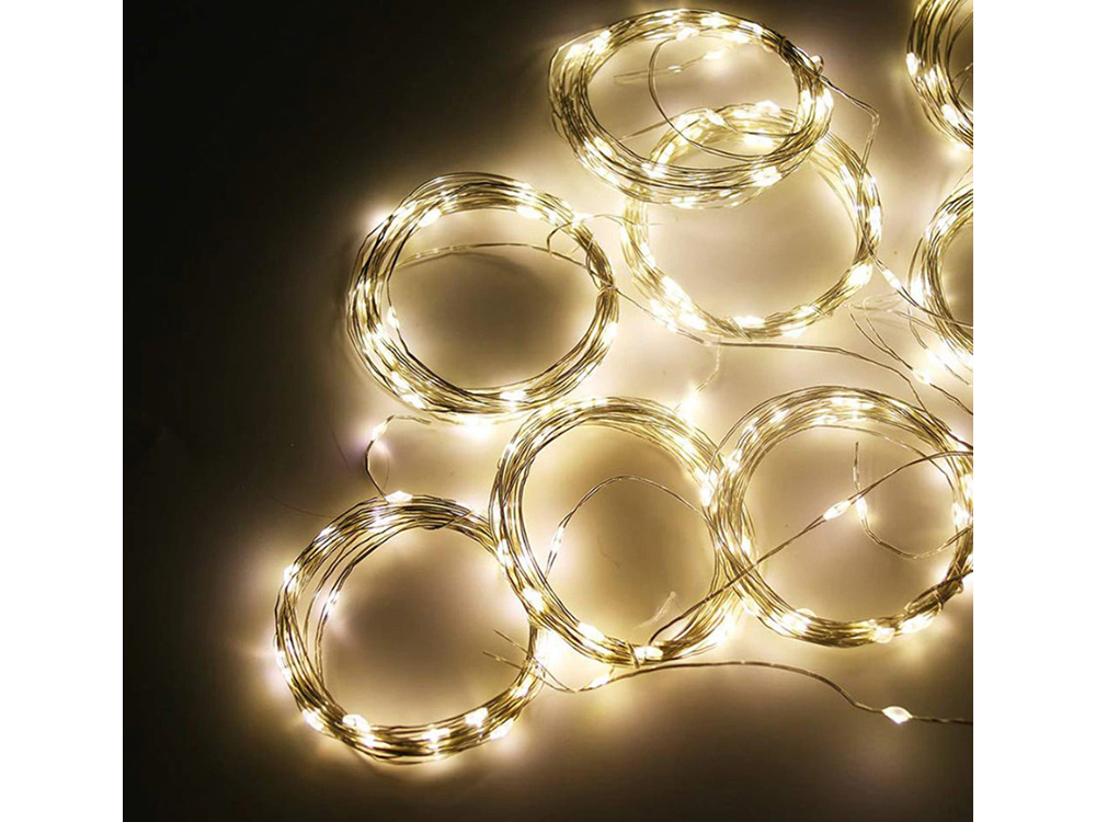 Led šviesos užuolaida 300 šiltai baltų lempučių 3x3 m