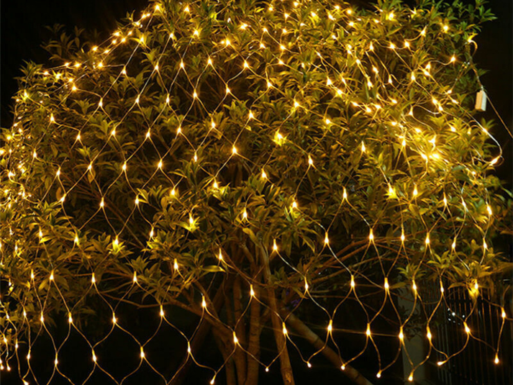 Šviesos užuolaida 100 led, šiltai balta, 1x2 m
