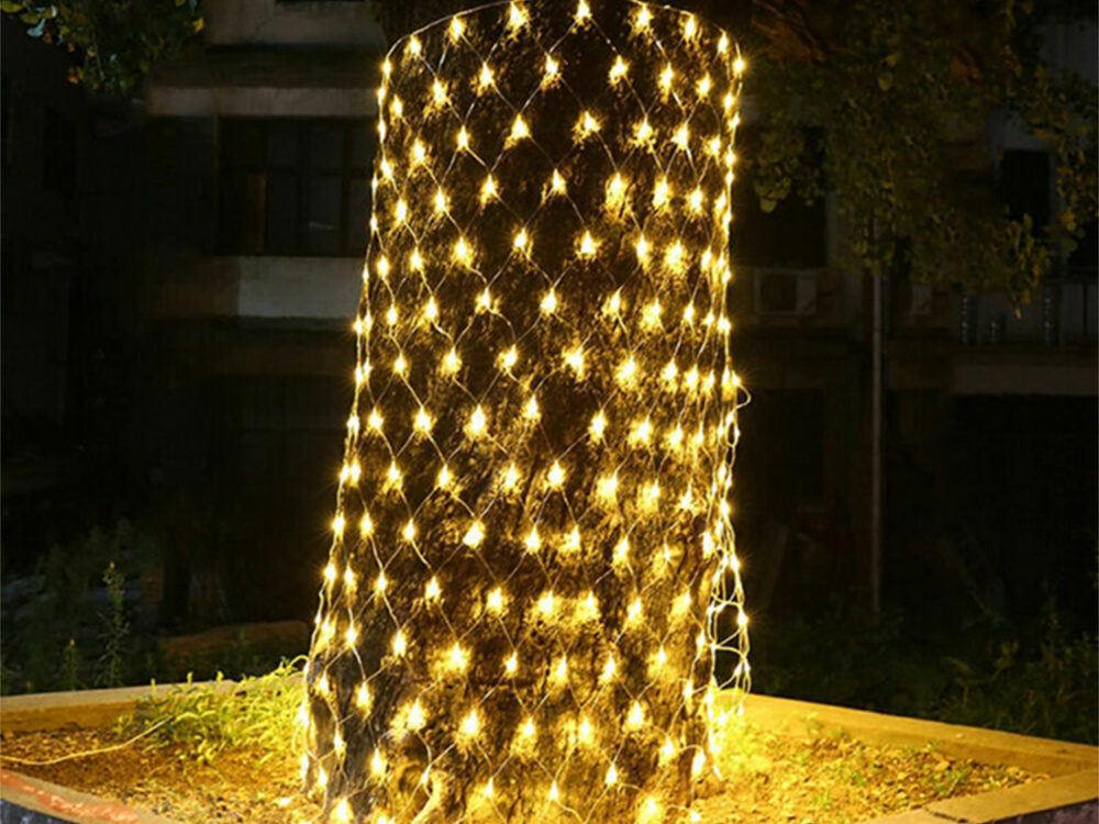 Šviesos užuolaida 100 led, šiltai balta, 1x2 m