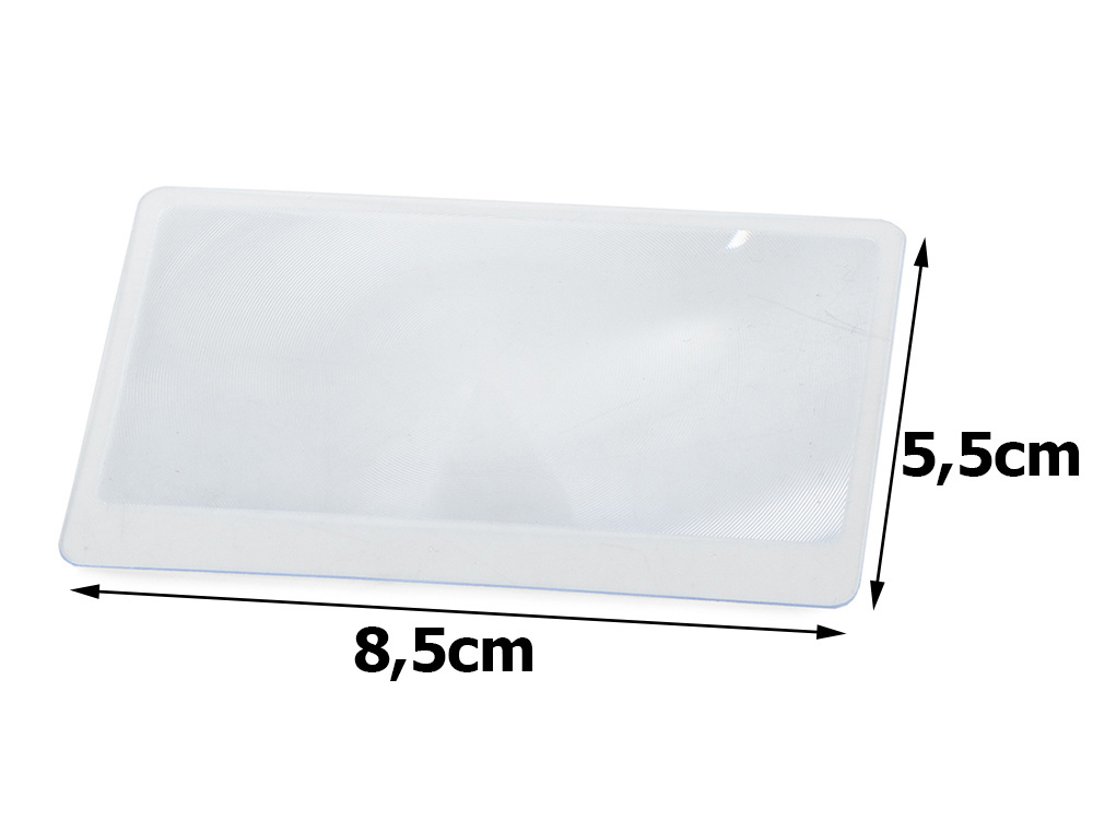 Didinamasis stiklas fresnelo lęšis 85x55 mm