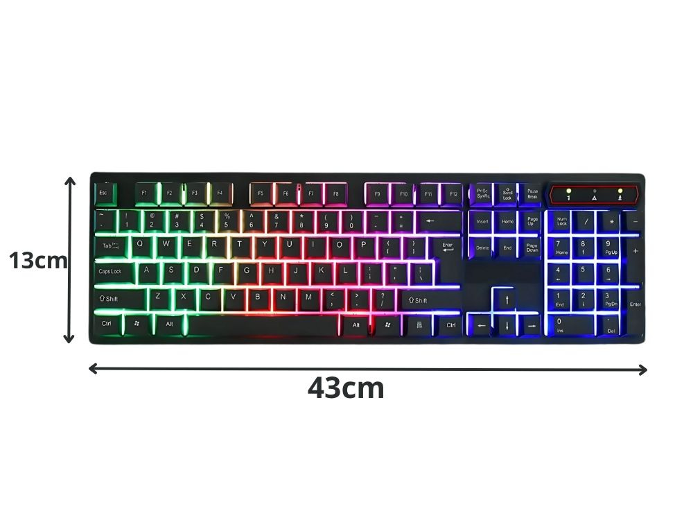 Žaidimų klaviatūra su rgb apšvietimu, usb, 104 klavišų