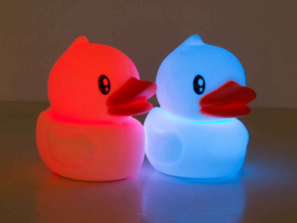 Vaikiška led naktinė lempa antis su rgb ir usb įkrovimu