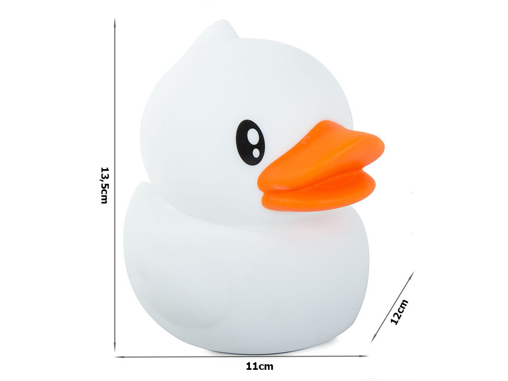 Vaikiška led naktinė lempa antis su rgb ir usb įkrovimu