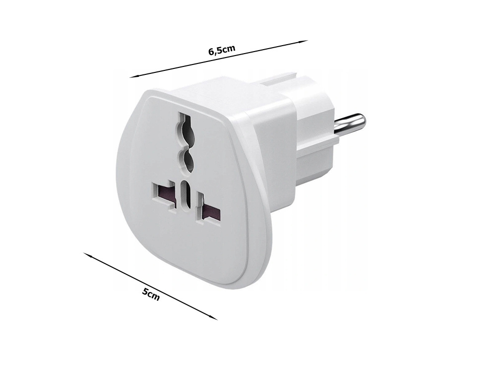 Kištuko adapteris uk-pl, 2-stygių, 10a/16a