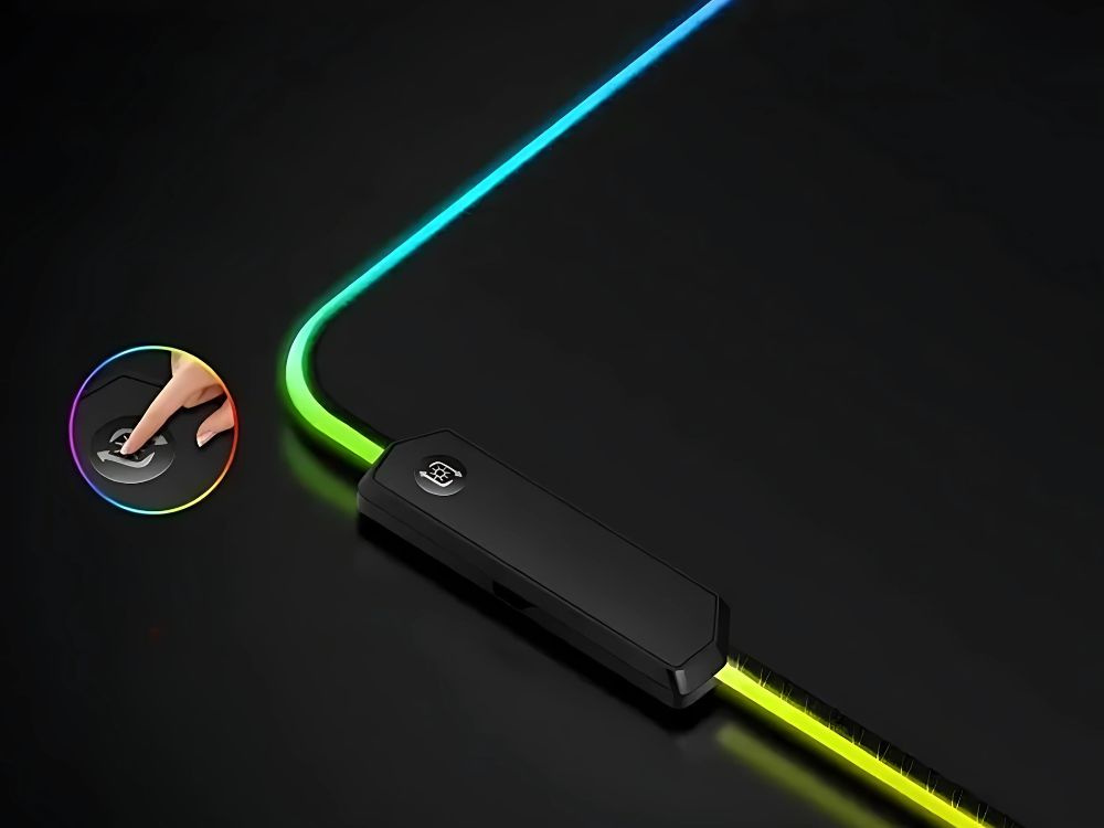 Žaidimų kilimėlis rgb xxl 90x40 usb