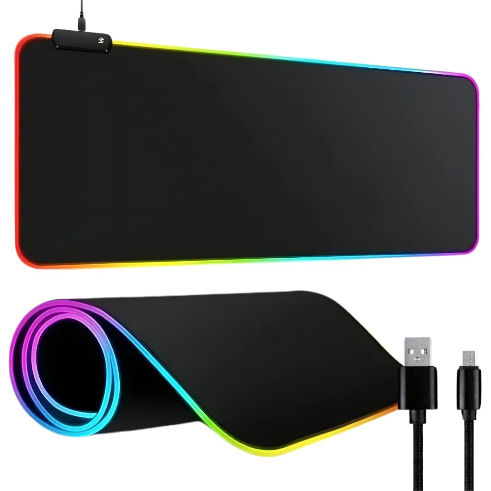 Žaidimų kilimėlis rgb xxl 90x40 usb