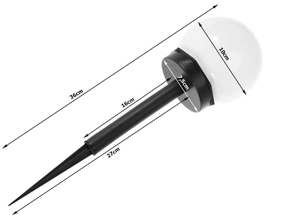 Sodo saulės lempa, 10 cm, 4 vnt.