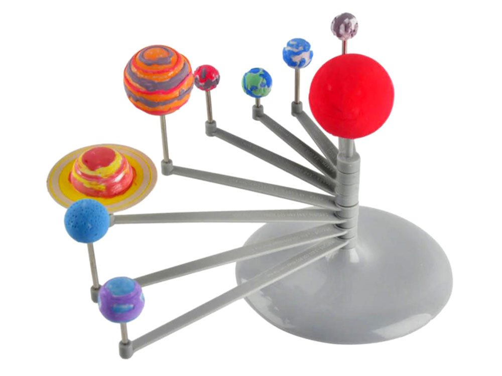 Edukacinis planetų modelis su dažais 3d