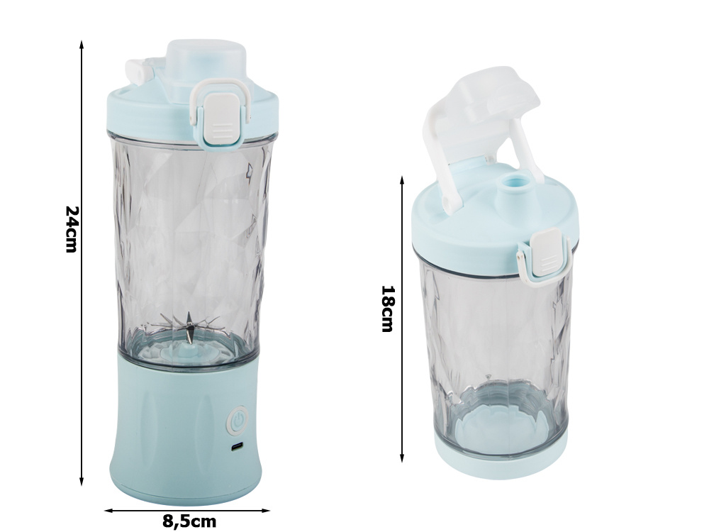 Nešiojamas usb trintuvas su 6 ašmenimis 600 ml