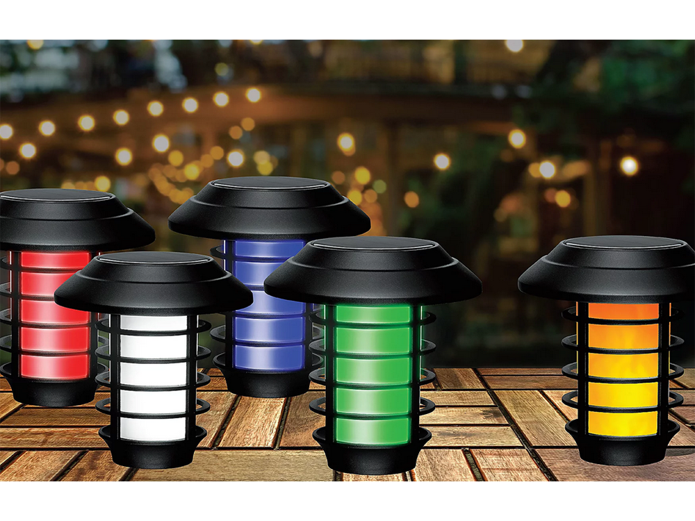 Saulės sodo lempa su rgb valdymu, ip65, abs
