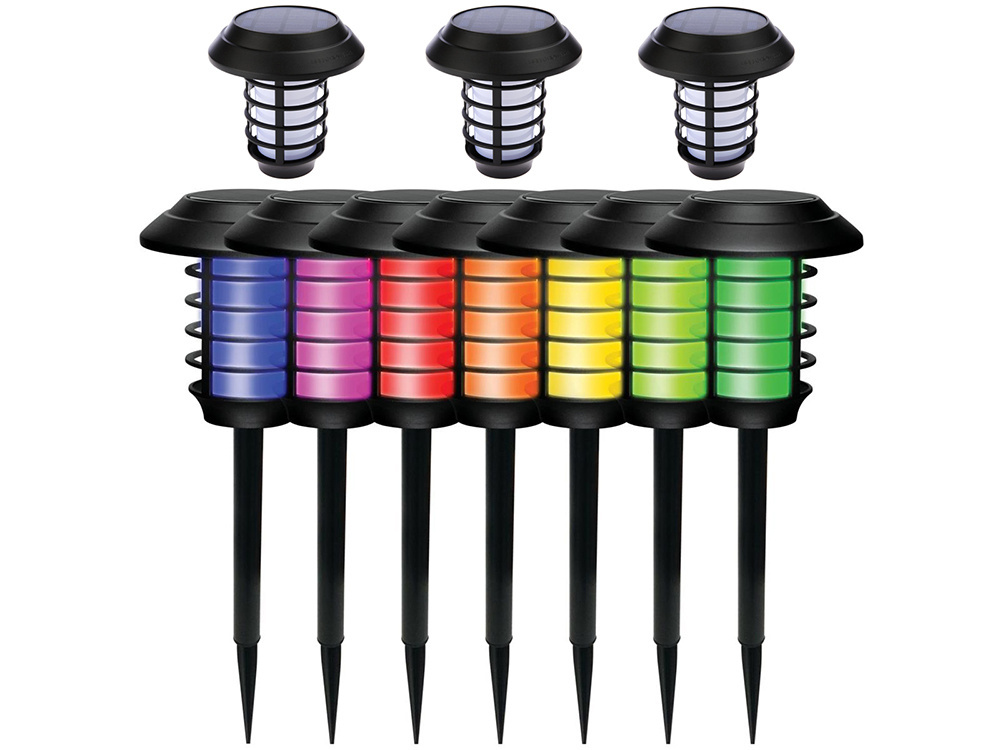 Saulės sodo lempa su rgb valdymu, ip65, abs
