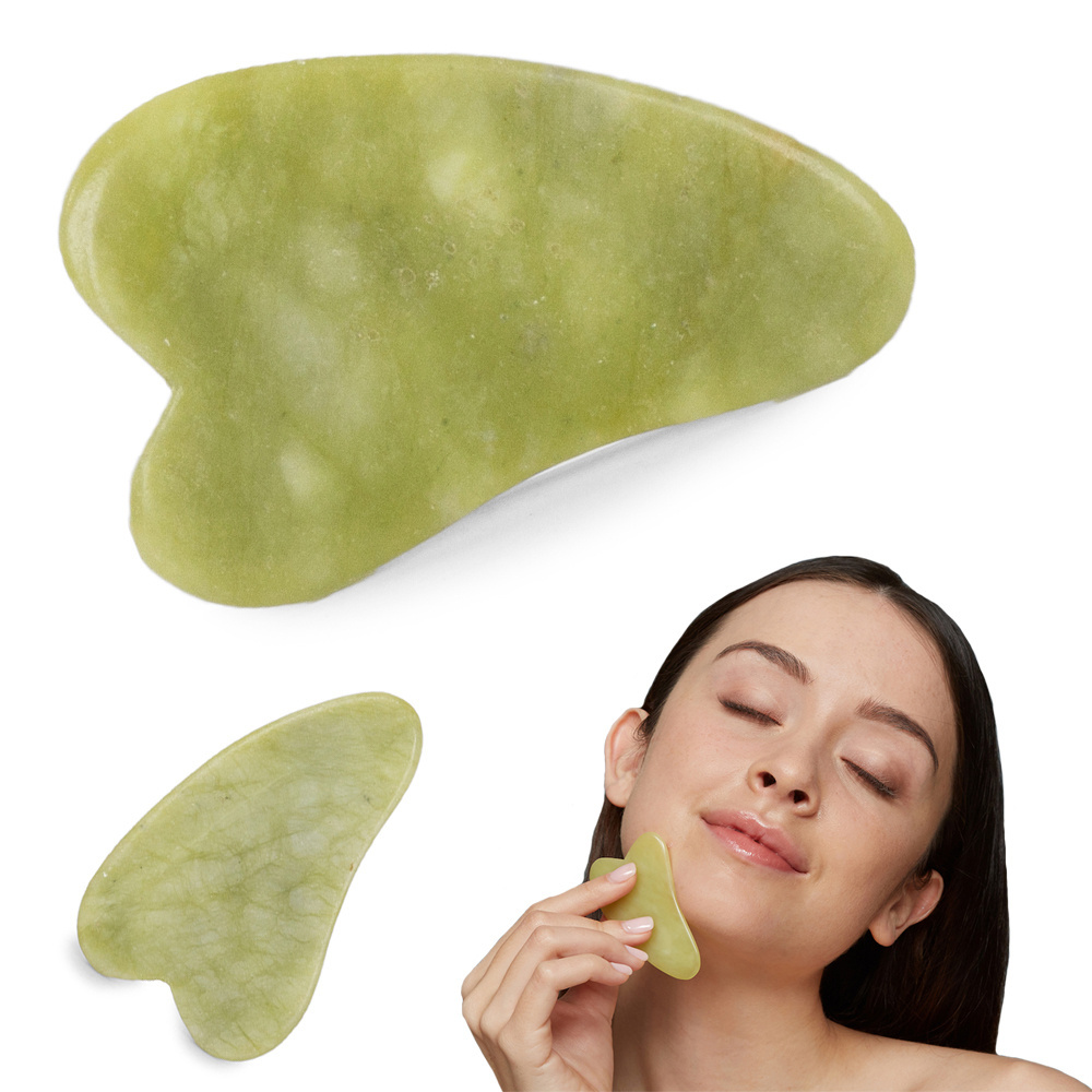 Gua sha masažo akmuo iš nefrito, 4,5x7,3 cm