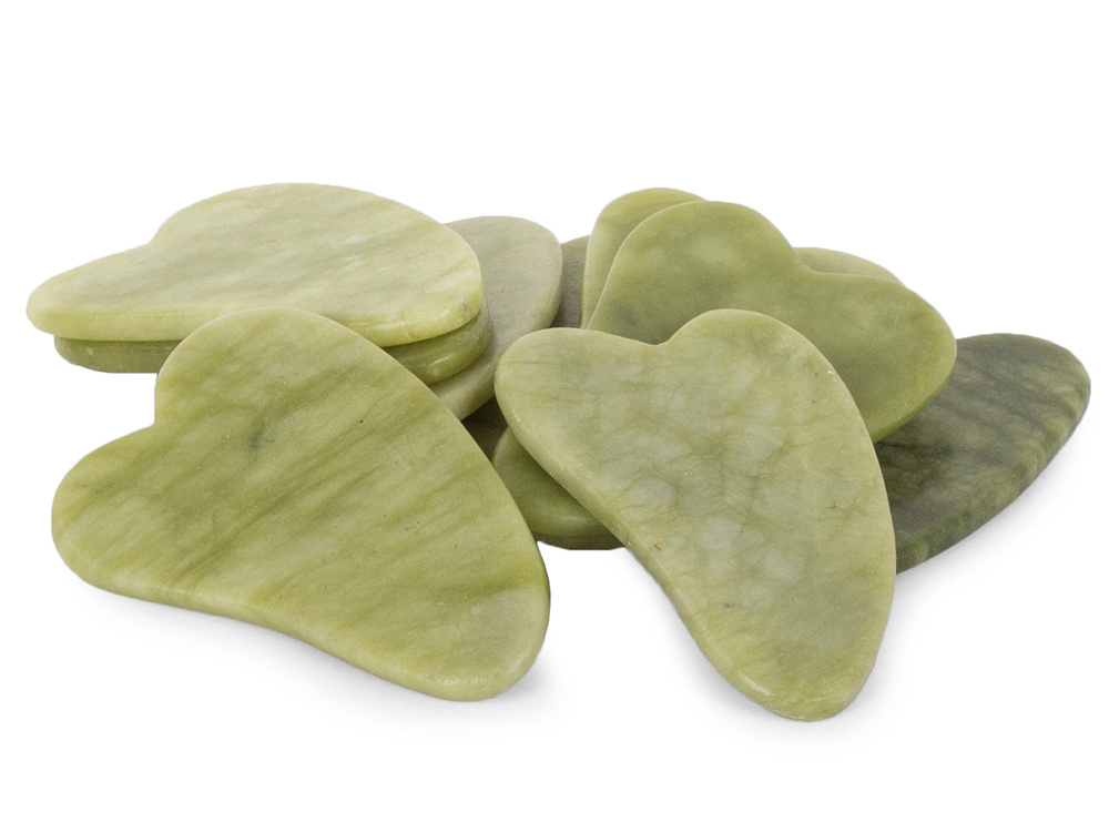 Gua sha masažo akmuo iš nefrito, 4,5x7,3 cm