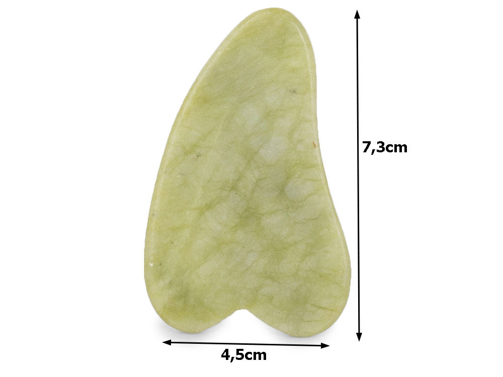 Gua sha masažo akmuo iš nefrito, 4,5x7,3 cm