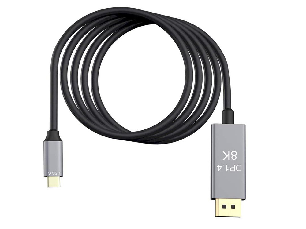 Displayport usb-c kabelis 1.4, 1,8 m, 8k, 4k, 2k