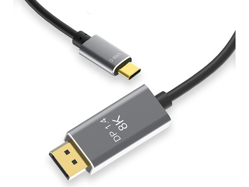 Displayport usb-c kabelis 1.4, 1,8 m, 8k, 4k, 2k