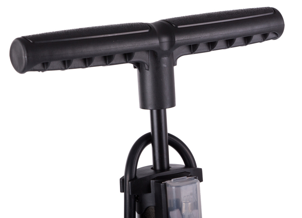 Metalinė rankinė pompa su manometru, 56 cm