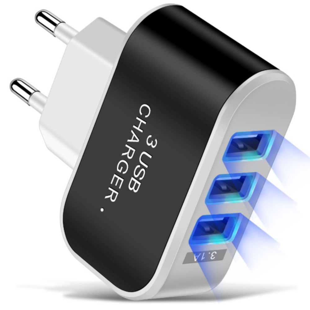 Greito įkrovimo įkroviklis 5w, 3x usb, quick charge 3.0
