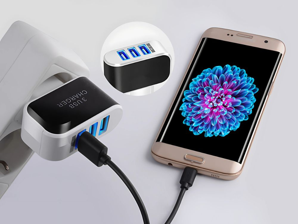 Greito įkrovimo įkroviklis 5w, 3x usb, quick charge 3.0