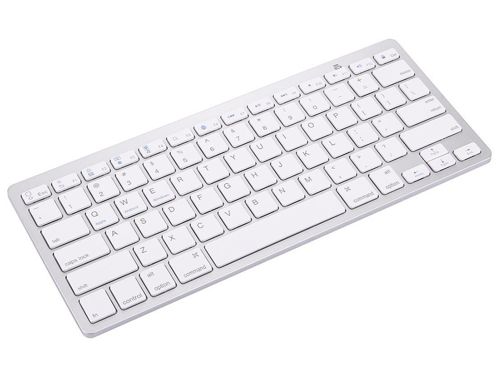 Belaidė bluetooth klaviatūra 78 klavišai, 12x28,5 cm, balta