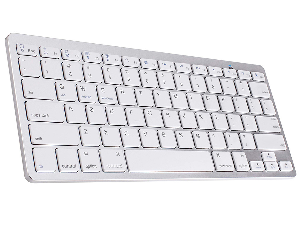 Belaidė bluetooth klaviatūra 78 klavišai, 12x28,5 cm, balta