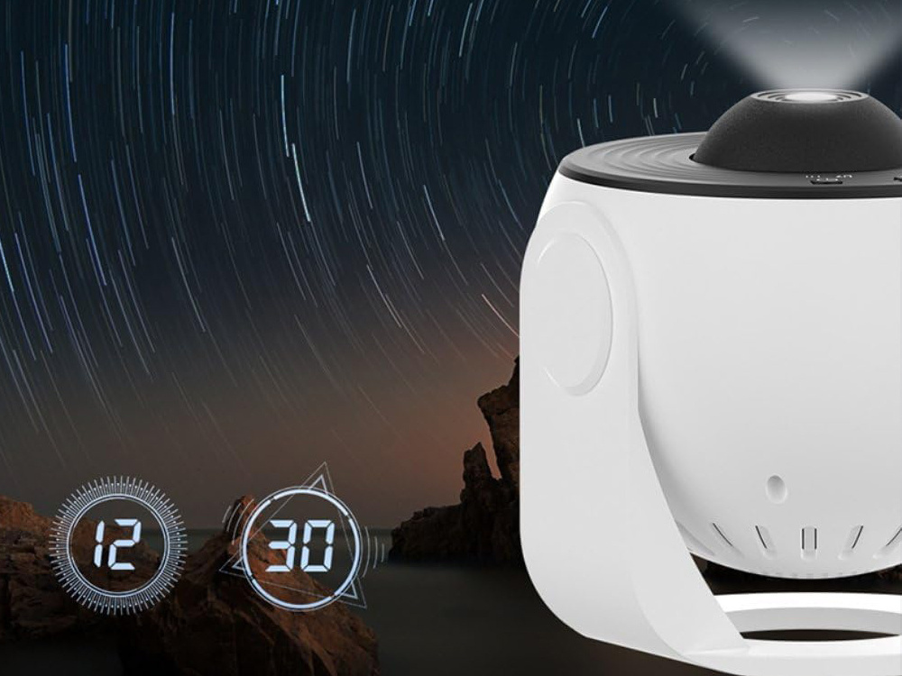 Žvaigždžių projektorius su 12 skaidrių, 10w, 360°