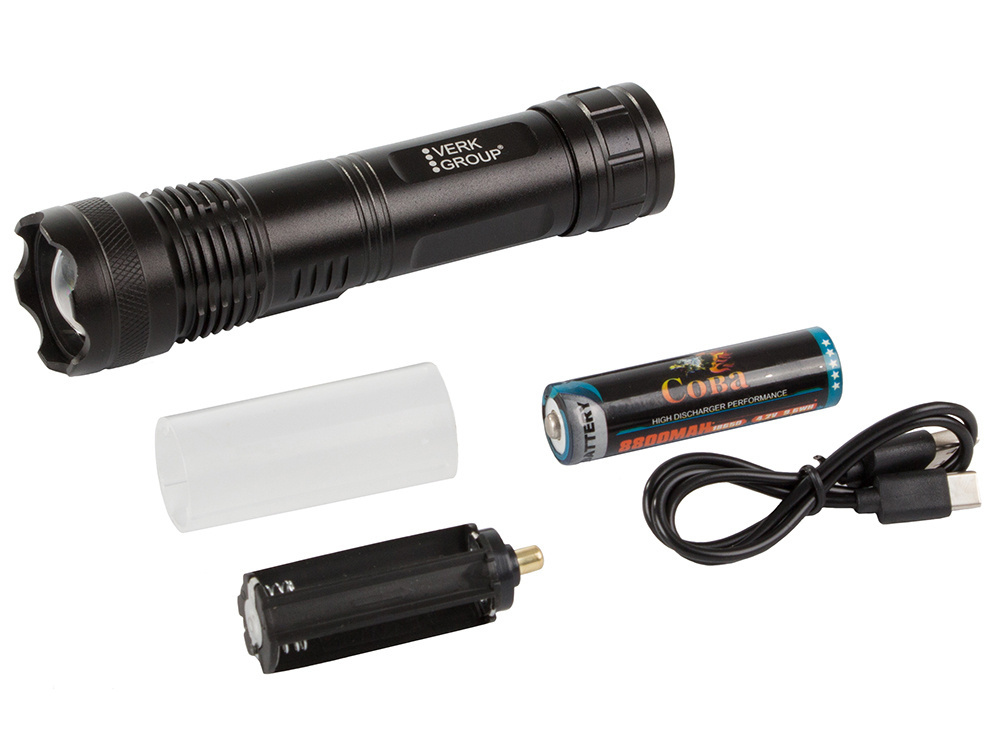 Taktinis žibintuvėlis cb-41 cree xhp50 su usb-c įkrovimu