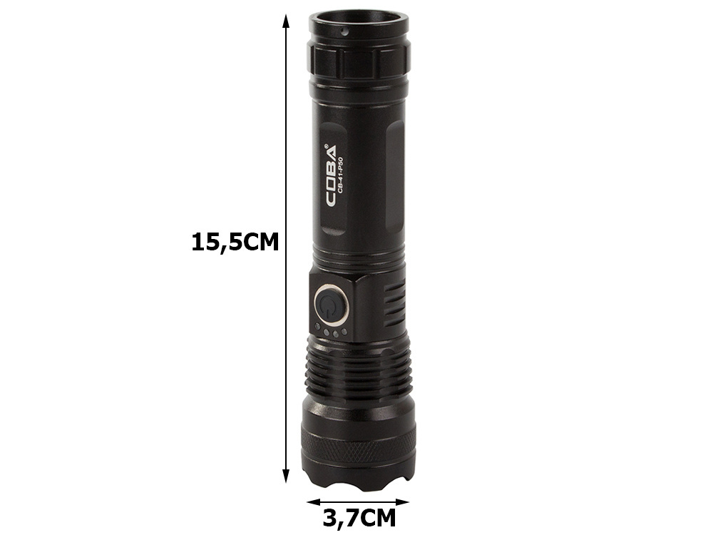 Taktinis žibintuvėlis cb-41 cree xhp50 su usb-c įkrovimu