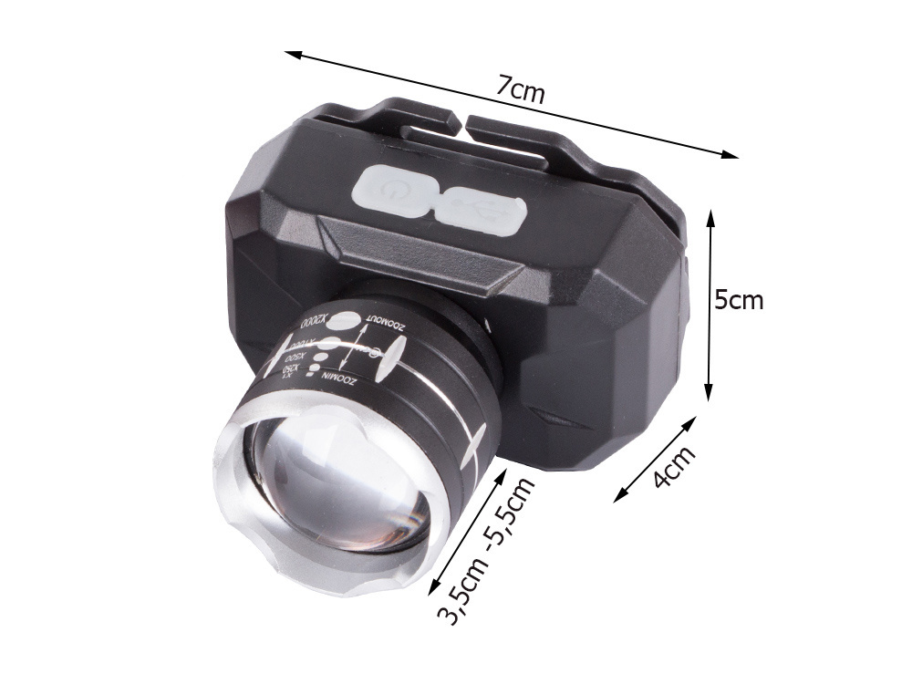 Žibintuvėlis ant galvos sq-702 su xhp90 led