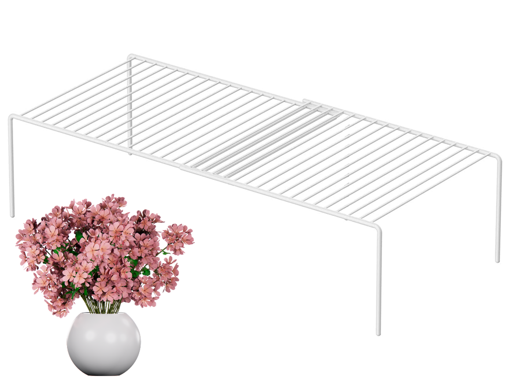 Reguliuojama metalinė lentyna 32-55,5 cm, balta