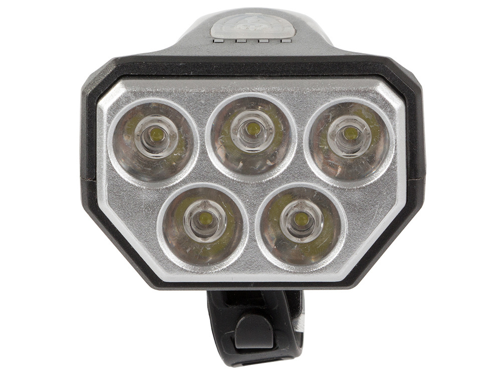 Dviračio priekinis žibintas su 5 led diodomis ir usb įkrovimu