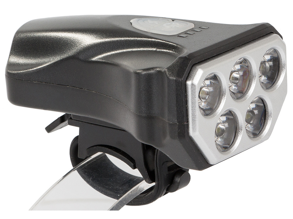 Dviračio priekinis žibintas su 5 led diodomis ir usb įkrovimu