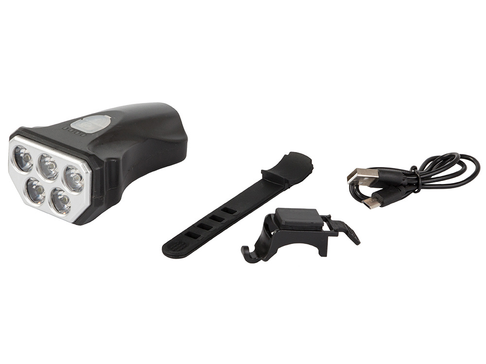 Dviračio priekinis žibintas su 5 led diodomis ir usb įkrovimu 3