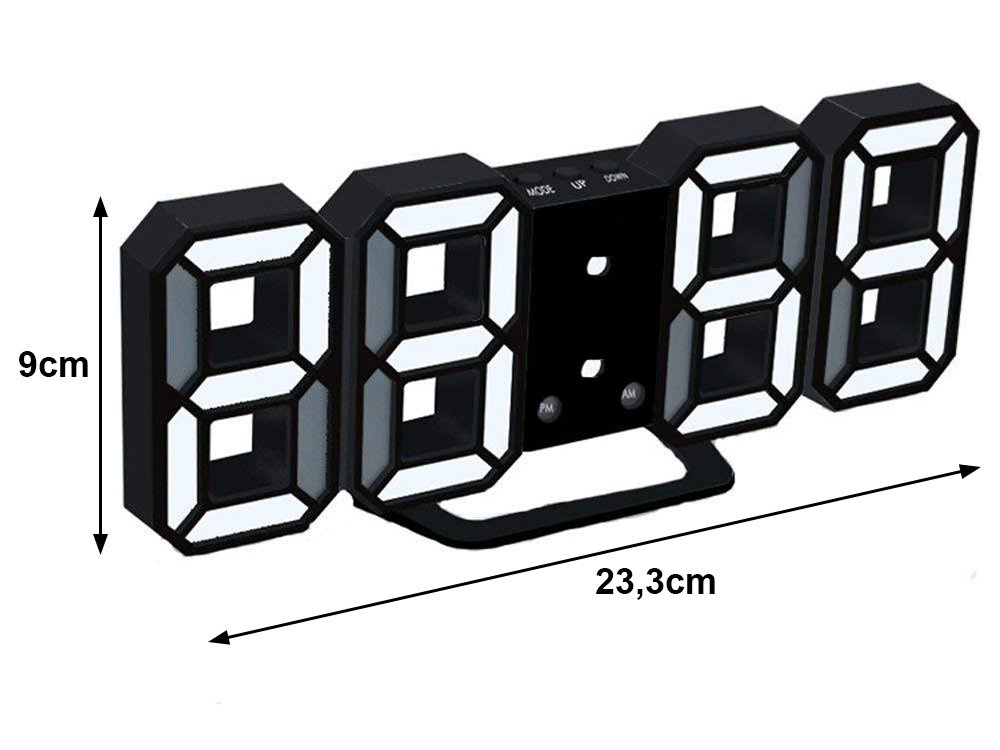 Skaitmeninis led laikrodis su žadintuvu ir termometru 1