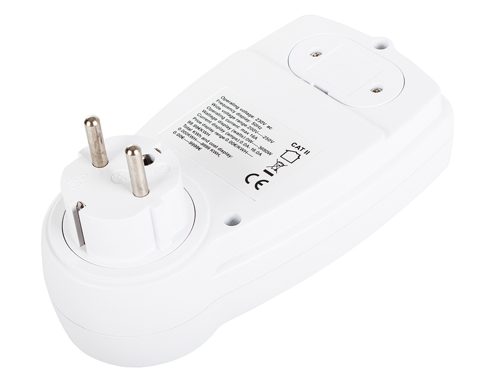 Energijos suvartojimo matuoklis su led ekranu, 16a, 3680w