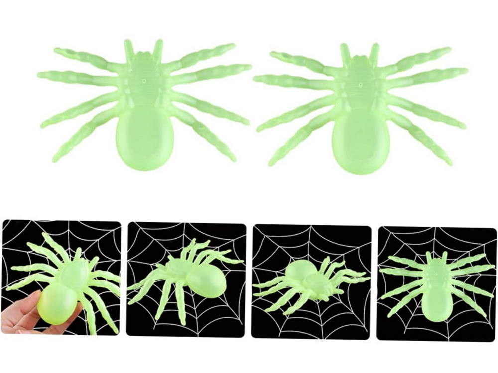 Fluorescenciniai helovino vorai, 11 cm, 2 vnt.
