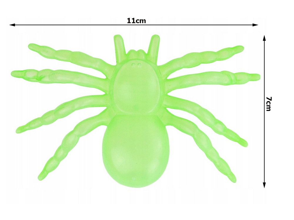 Fluorescenciniai helovino vorai, 11 cm, 2 vnt.